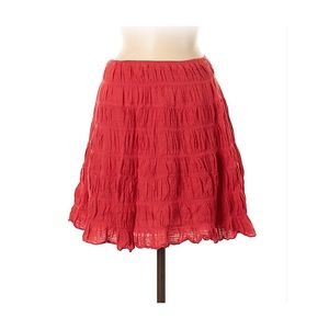 Max Studio Red Tiered Short Skirt